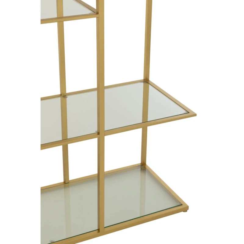 J-Line - Metal and Glass Shelf - Gold