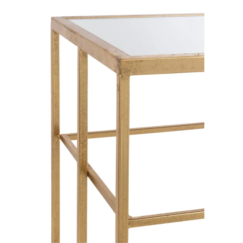 J-Line - Metal and Glass Bar Console Table - Gold