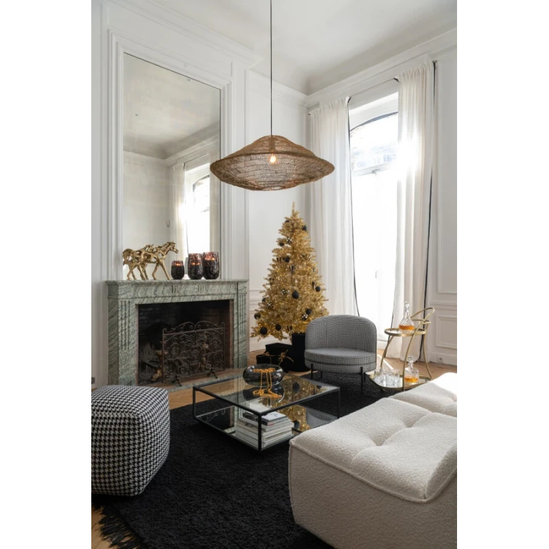 J-Line - Metal Mesh Pendant Lamp - Gold