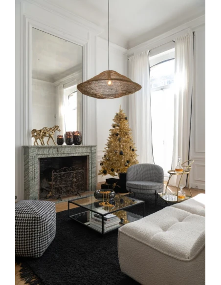 J-Line - Metal Mesh Pendant Lamp - Gold