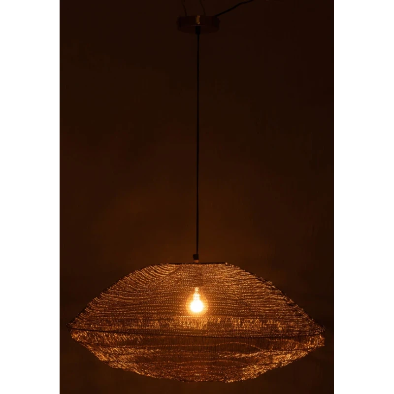 J-Line - Metal Mesh Pendant Lamp - Gold