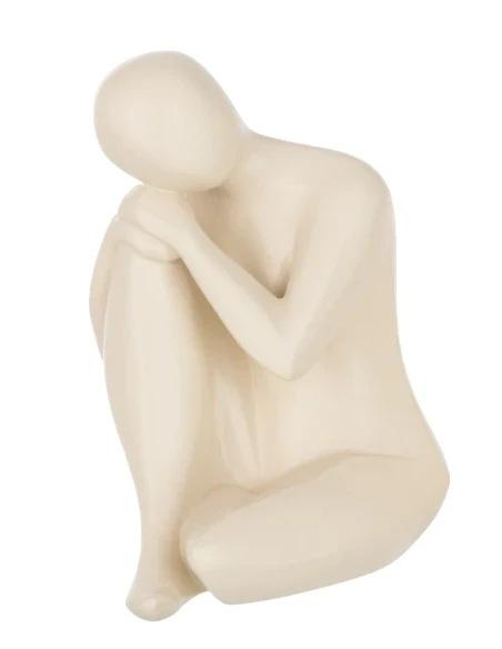 J-Line - Personaggio Inginocchiato - Beige