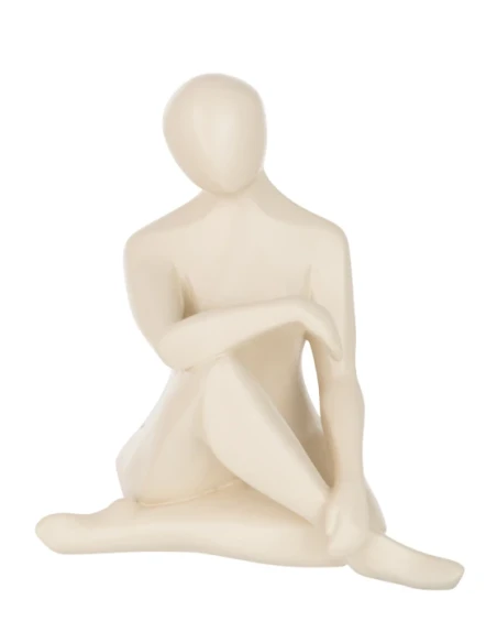 J-Line - Personaggio Inginocchiato - Beige