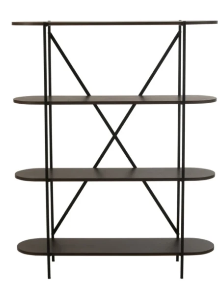 J-Line - Oval Shelf - Dark Brown