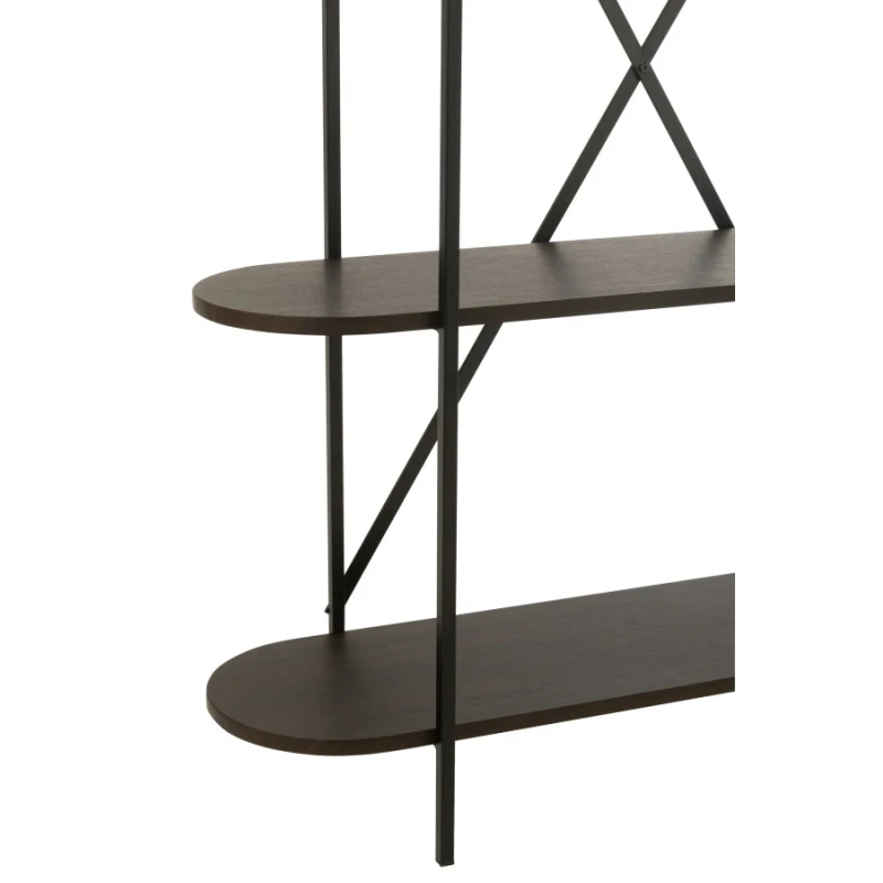 J-Line - Oval Shelf - Dark Brown