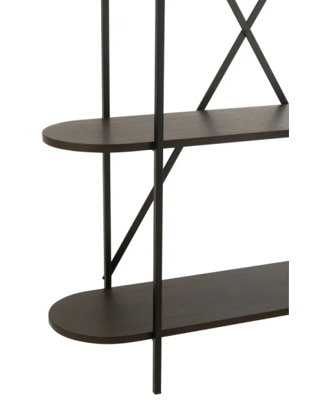 J-Line - Scaffale Ovale - Marrone Scuro