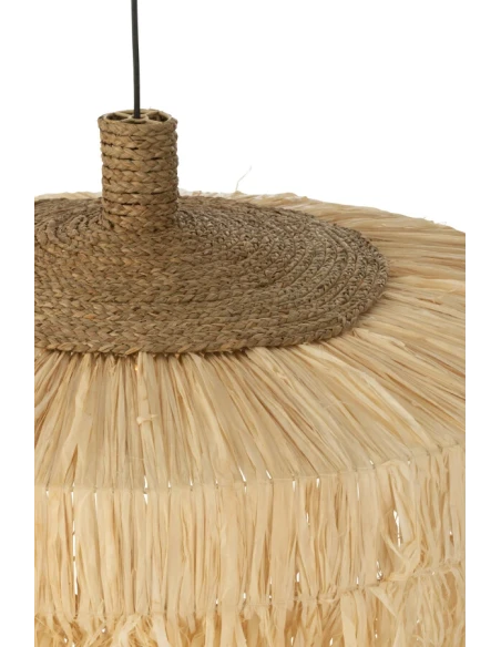 J-Line - Round Pendant Lamp - Natural Raffia