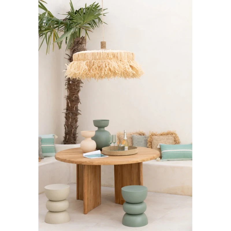 J-Line - Round Pendant Lamp - Natural Raffia