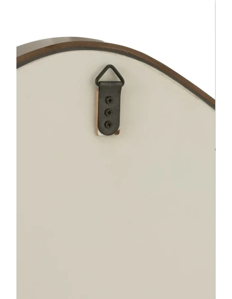 J-Line - Abstract Wall Mirror - Dark Brown