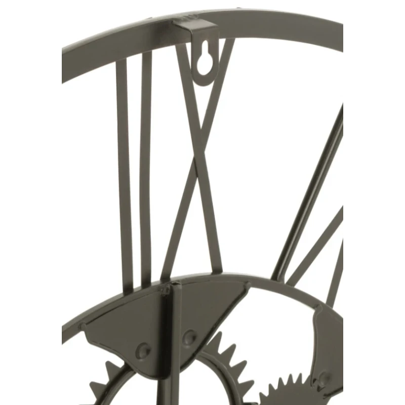 J-Line - Orologio Numeri Romani Ingranaggio - Nero