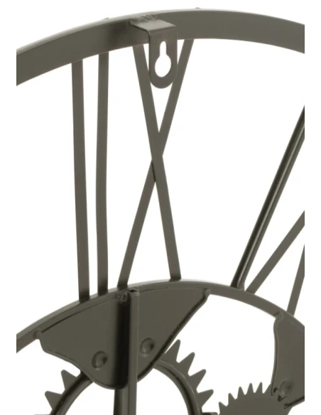 J-Line - Orologio Numeri Romani Ingranaggio - Nero