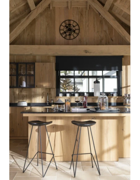 J-Line - Roman Numeral Gear Clock - Black