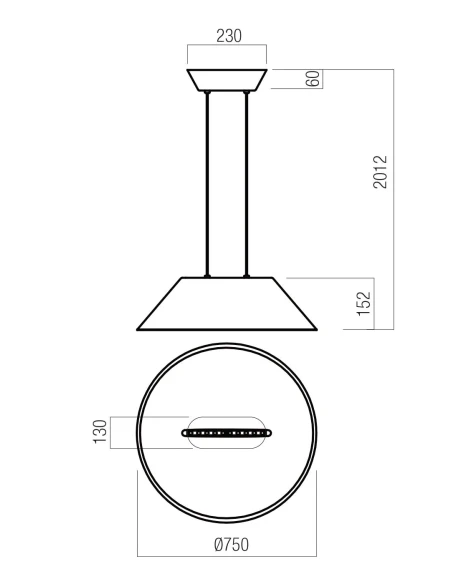 Redo Group - Akira Pendant lamp - Dark Grey/Orange