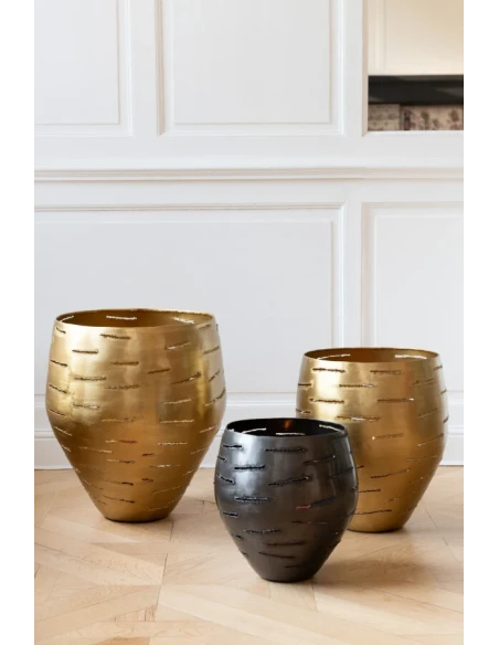 J-Line - Metal Cachepot - Gold