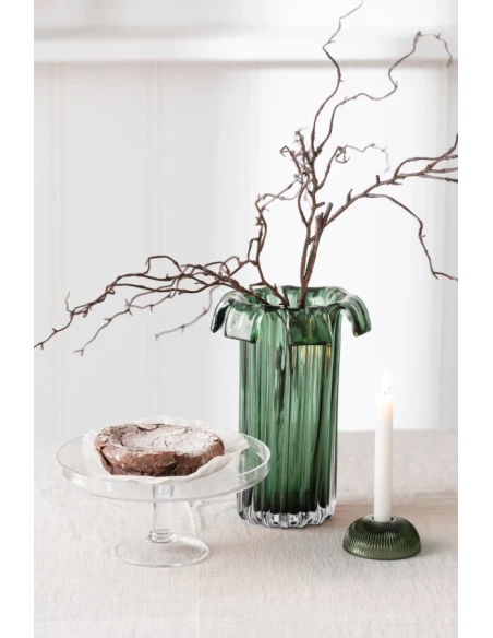 J-Line - Retro Vase - Green Glass