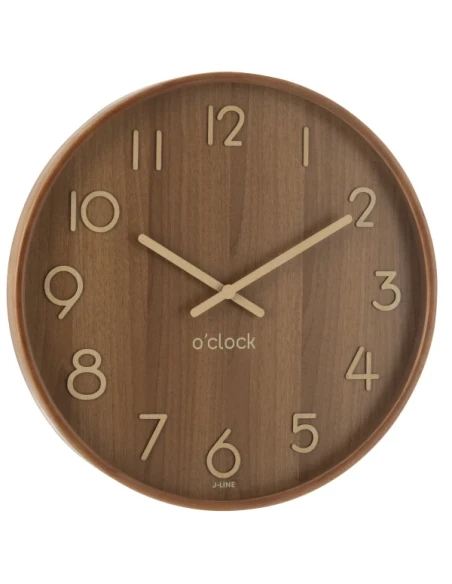 J-Line - Wall Clock - Wood