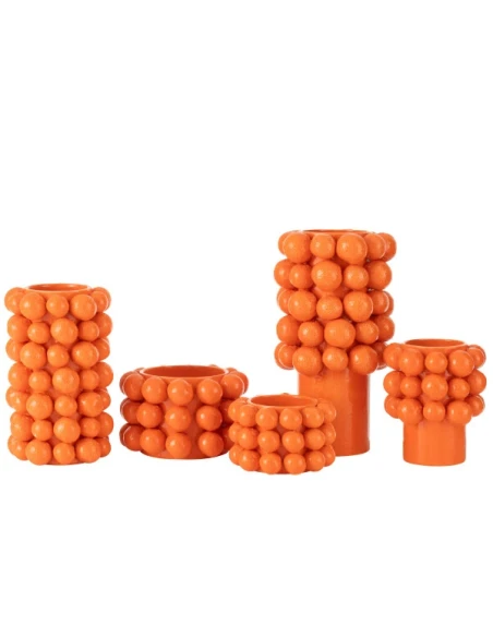 J-Line - Orange Vase - Orange Ceramic