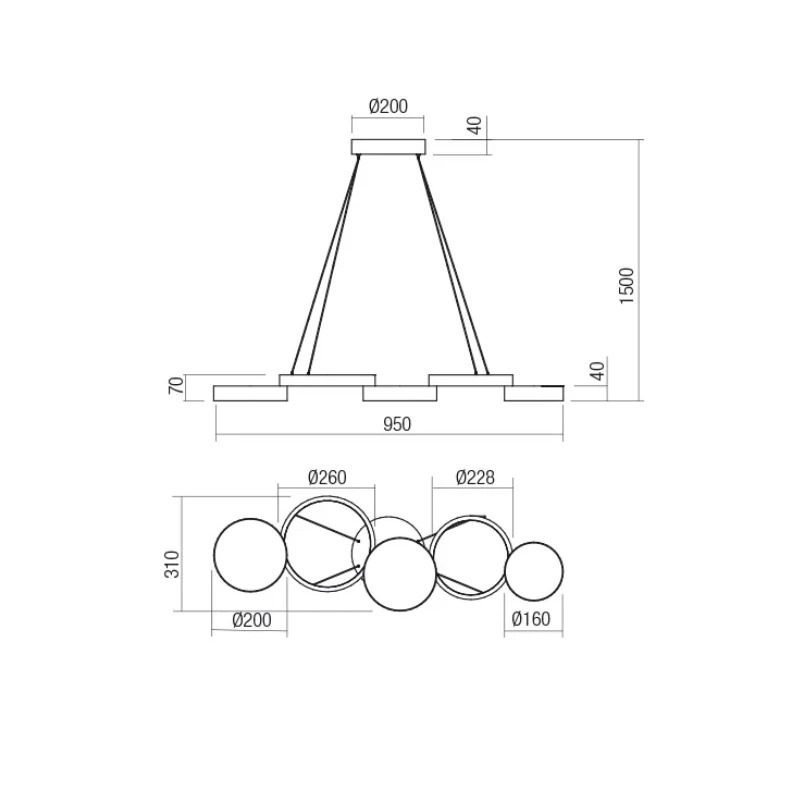 Redo Group - Cronos Pendant Lamp - Bronze
