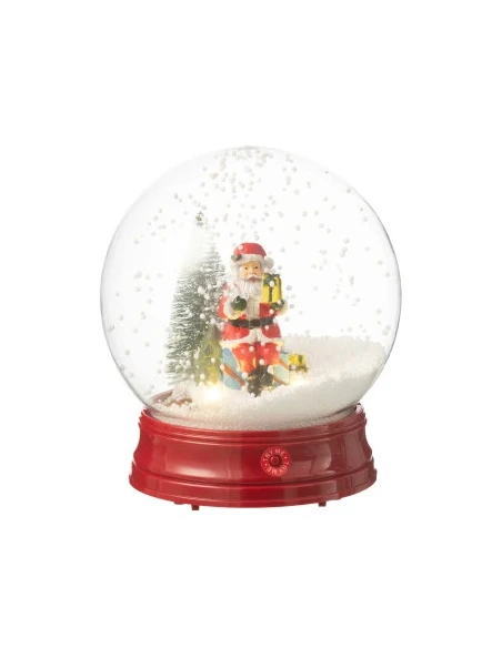 J-Line - LED Snow Globe - Santa Claus and Tree