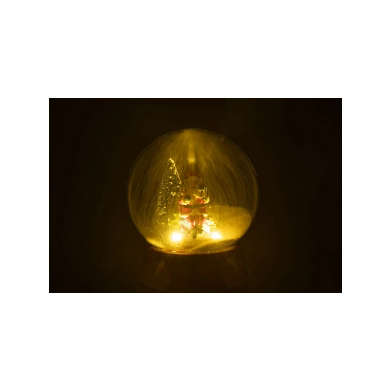 J-Line - Palla Di Neve Led - Babbo Natale e Albero