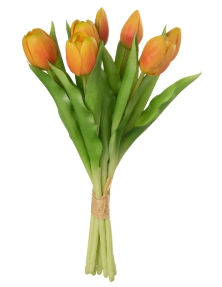 J-Line - 7-Piece Tulip Bouquet - Orange