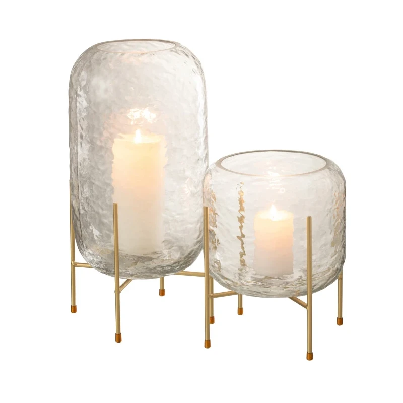 J-Line - Vaso Rotondo + Piede - Vetro Trasparente