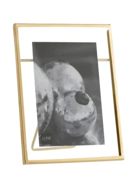 J-Line - Transparent Metal Photo Frame - Gold