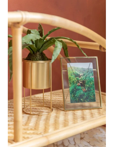 J-Line - Transparent Metal Photo Frame - Gold