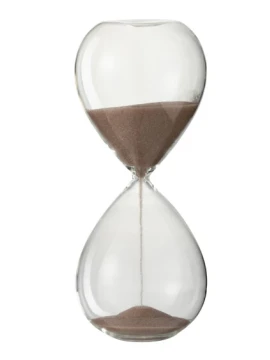 J-Line - Decorative Hourglass - Glass / Light Pink Sand