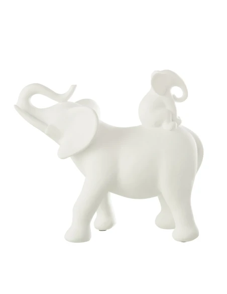 J-Line - Decorazione Elefante Porta Bebè - Bianco