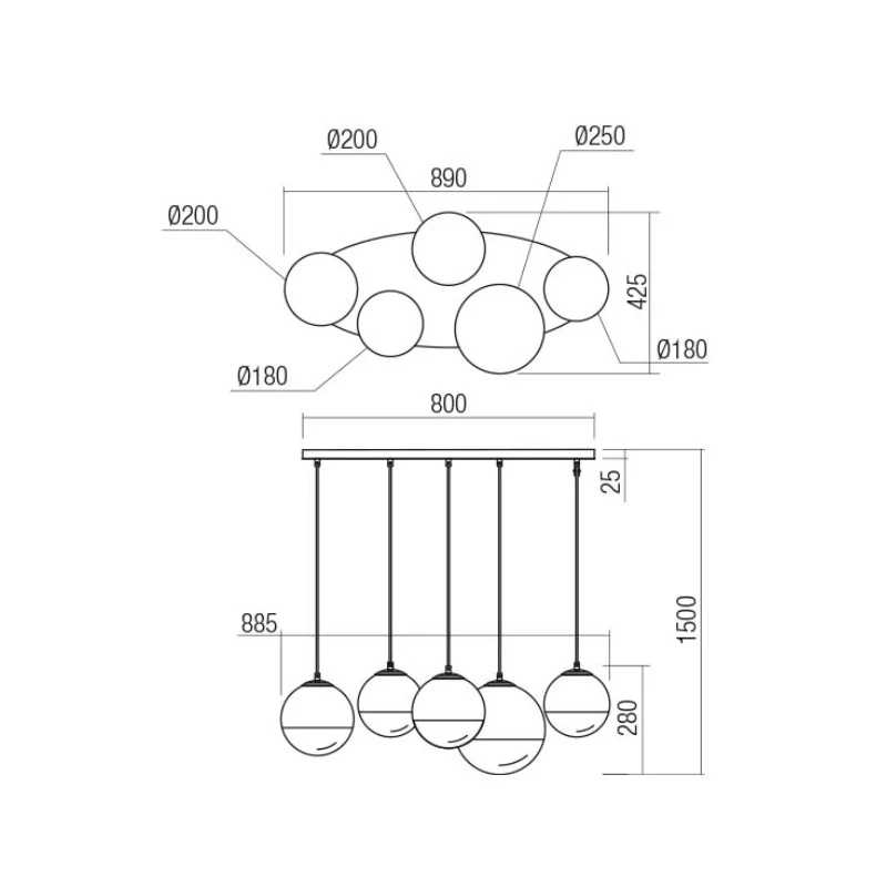 Redo Group - Berry Lampada a Sospensione  - Oro Opaco/Bianco Sfumato