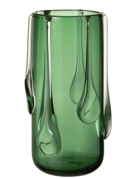 J-Line - Vaso Drippy - Vetro Verde