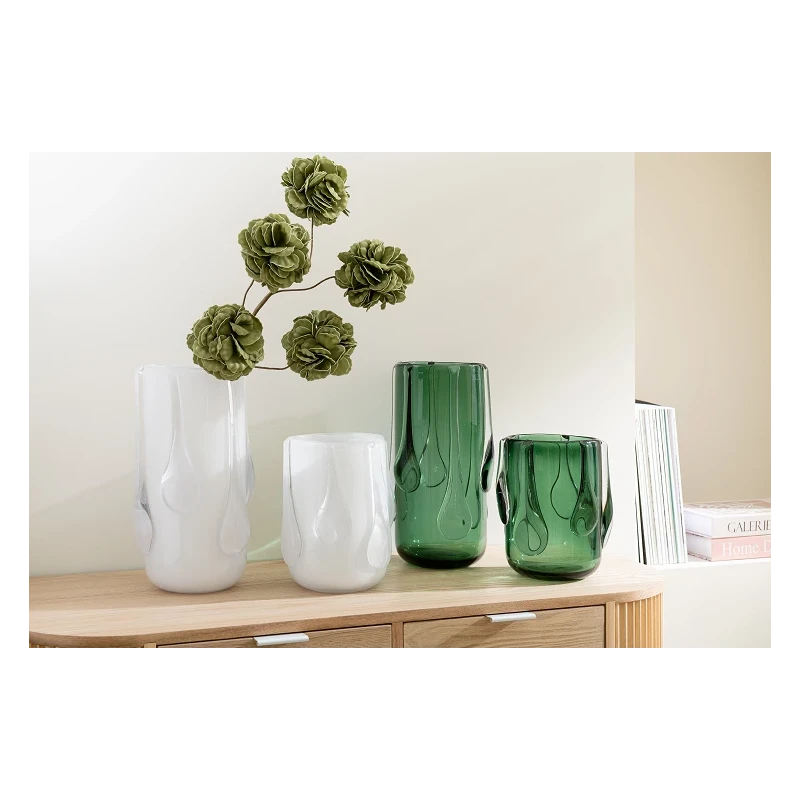 J-Line - Drippy Vase - Green Glass