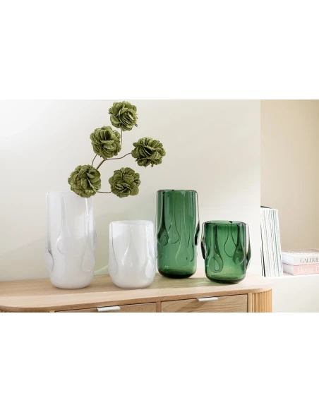 J-Line - Drippy Vase - Green Glass