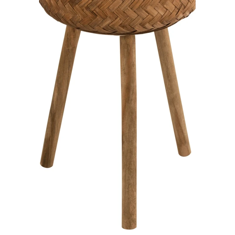 J-Line - 3-Foot Planter - Bamboo / Natural Plastic