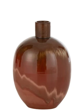 J-Line - Aline Oval Ceramic Vase - Rust