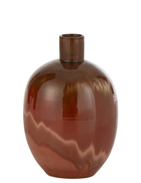 J-Line - Aline Oval Ceramic Vase - Rust