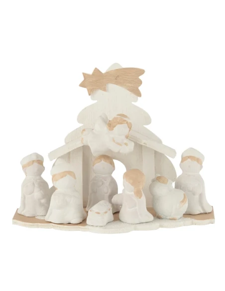 J-Line - Nativity Scene - White / Beige