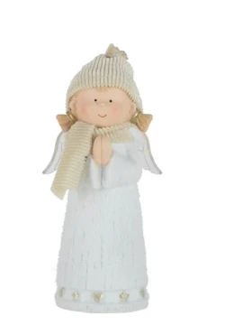 J-Line - LED Resin Angel Decoration - White