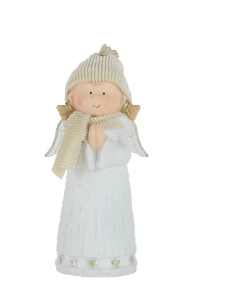 J-Line - LED Resin Angel Decoration - White