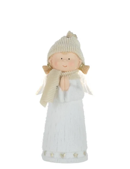 J-Line - LED Resin Angel Decoration - White