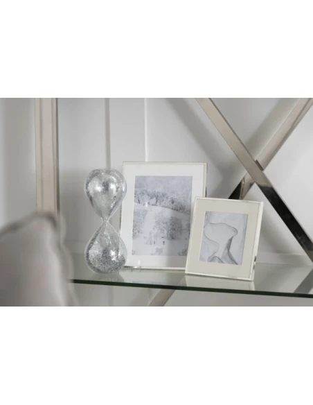 J-Line - Hourglass Glass Pearls - Silver