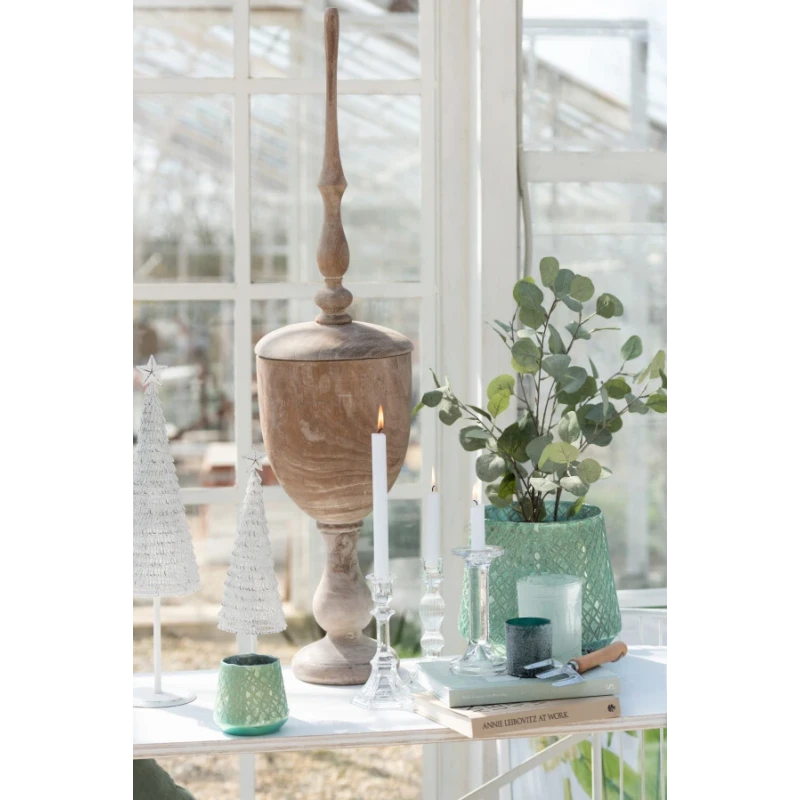 J-Line - Ball Candlestick - Clear Glass