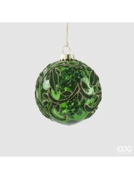EDG - Decoflor Christmas Ball - Green Glass