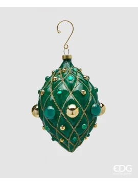 EDG - Decoperle Fuso Christmas Ball - Green / Gold