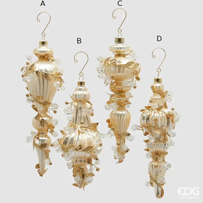 EDG - Pallina di Natale Fuso Barocco - Oro