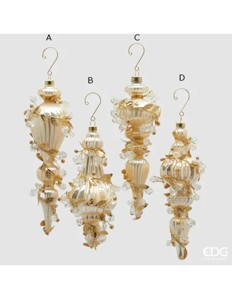 EDG - Pallina di Natale Fuso Barocco - Oro