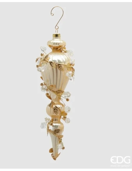 EDG - Baroque Spindle Christmas Ball - Gold