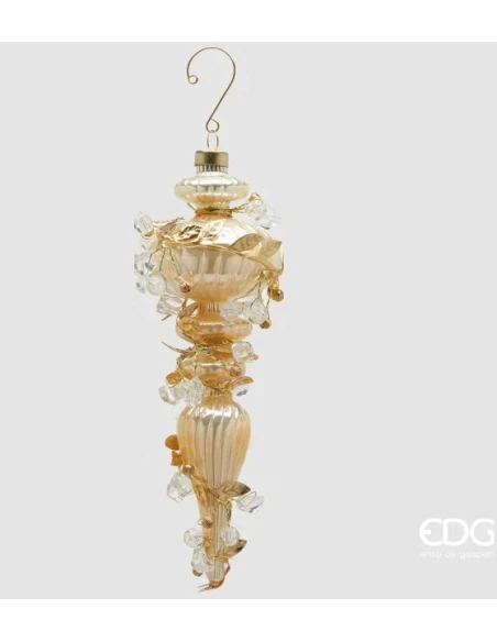 EDG - Baroque Spindle Christmas Ball - Gold