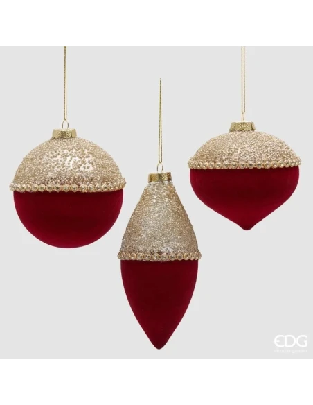 EDG - Bicolor Fuso Christmas Ball - Red